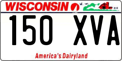 WI license plate 150XVA