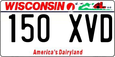 WI license plate 150XVD