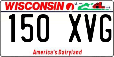 WI license plate 150XVG