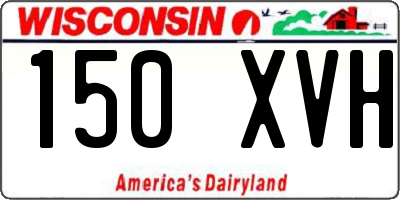 WI license plate 150XVH