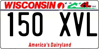 WI license plate 150XVL