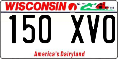 WI license plate 150XVO