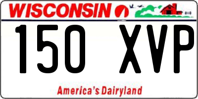 WI license plate 150XVP