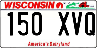 WI license plate 150XVQ