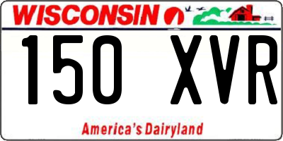 WI license plate 150XVR