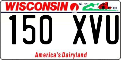 WI license plate 150XVU