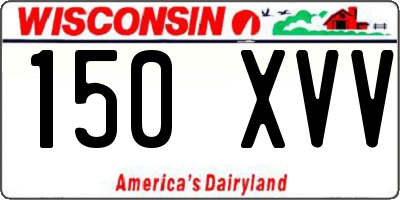WI license plate 150XVV
