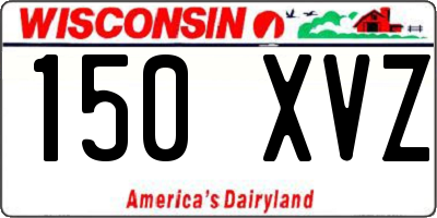 WI license plate 150XVZ