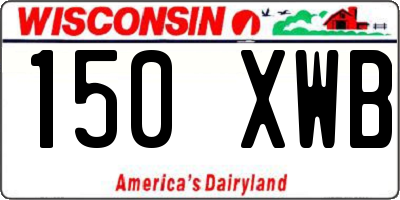 WI license plate 150XWB