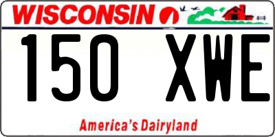 WI license plate 150XWE