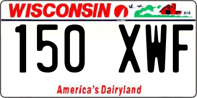 WI license plate 150XWF