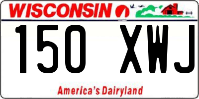 WI license plate 150XWJ