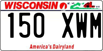WI license plate 150XWM