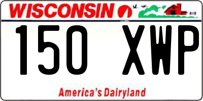 WI license plate 150XWP