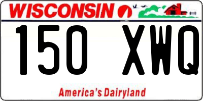 WI license plate 150XWQ