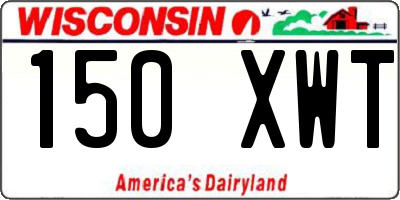 WI license plate 150XWT
