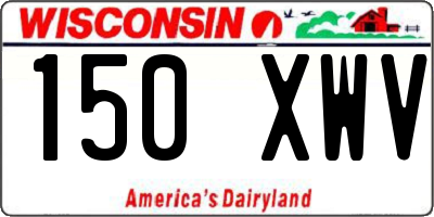 WI license plate 150XWV