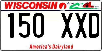 WI license plate 150XXD