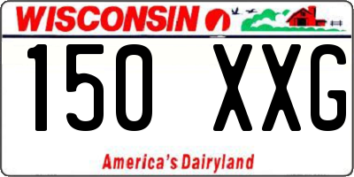 WI license plate 150XXG