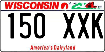 WI license plate 150XXK
