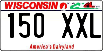 WI license plate 150XXL