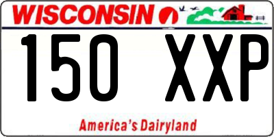 WI license plate 150XXP