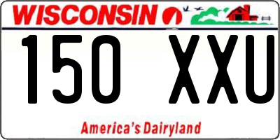 WI license plate 150XXU
