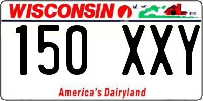 WI license plate 150XXY