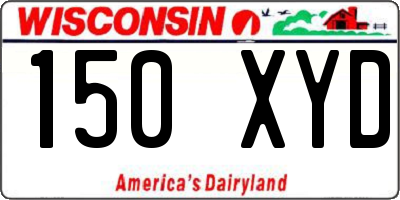 WI license plate 150XYD