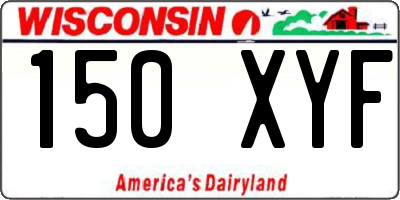 WI license plate 150XYF