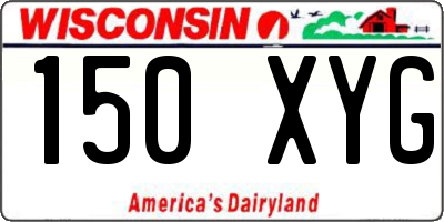 WI license plate 150XYG