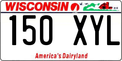 WI license plate 150XYL