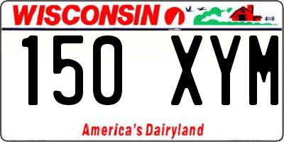 WI license plate 150XYM