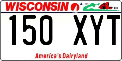 WI license plate 150XYT