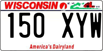 WI license plate 150XYW