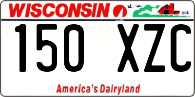 WI license plate 150XZC