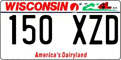 WI license plate 150XZD