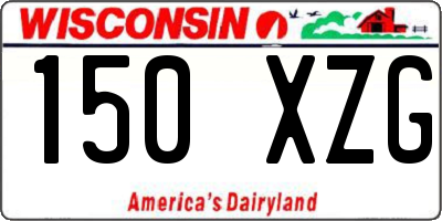 WI license plate 150XZG