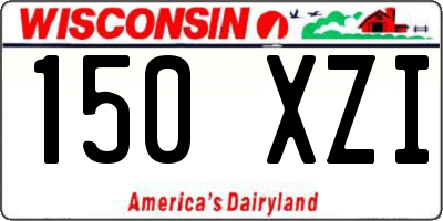 WI license plate 150XZI