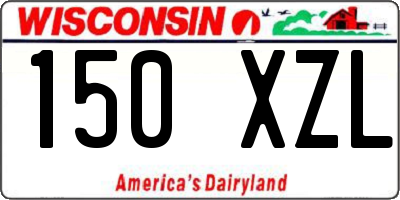 WI license plate 150XZL
