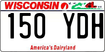 WI license plate 150YDH