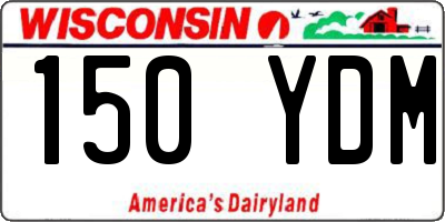 WI license plate 150YDM