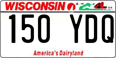 WI license plate 150YDQ