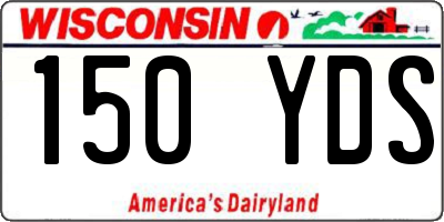 WI license plate 150YDS