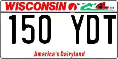 WI license plate 150YDT