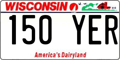 WI license plate 150YER