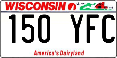 WI license plate 150YFC
