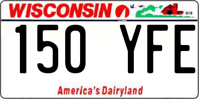 WI license plate 150YFE