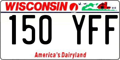 WI license plate 150YFF
