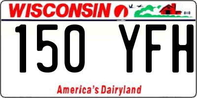 WI license plate 150YFH
